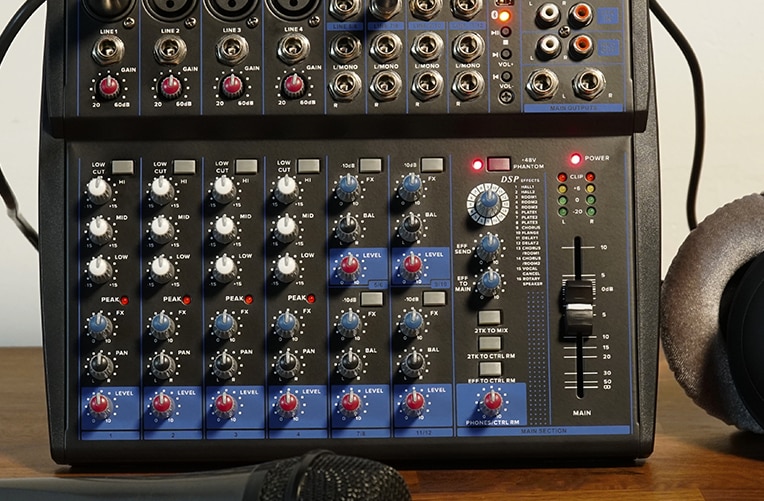 Gemini GEM-012USB Compact 12 Channel Bluetooth Mixer